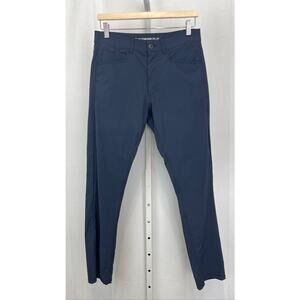 WESTERN RISE Evoluation Pants Zip Fly Flat Front Slim Straight Navy Blue 30 x 30